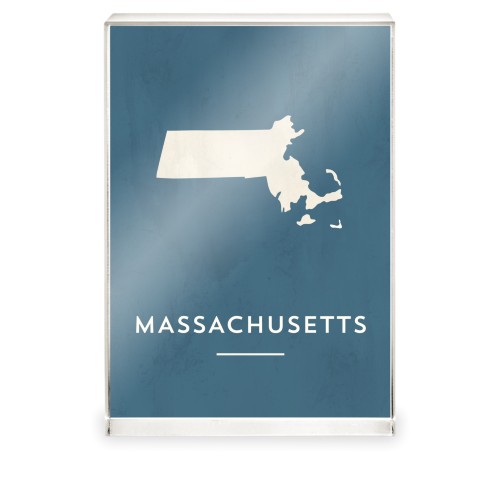 Massachusetts Acrylic Block, 5x7, Multicolor
