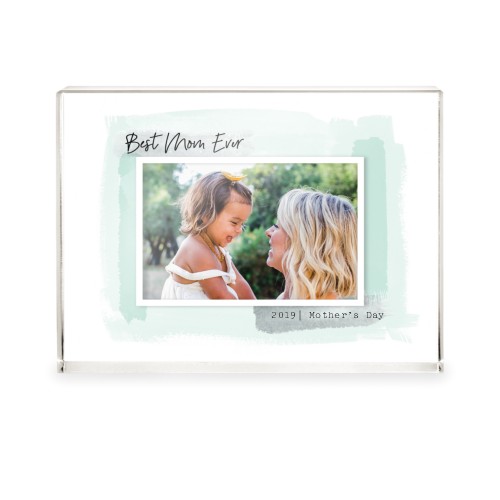 Brush Stroke Border Acrylic Block, 5x7, Green, mint