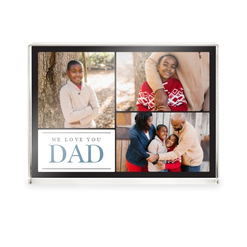 Contemporary Trio Acrylic Block, 5x7, Gray, charcoal