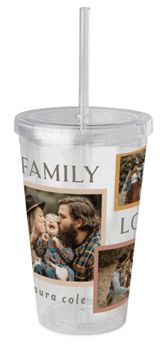 Colorful Borders Peek-A-Boo Acrylic Tumbler with Straw by Shutterfly ...