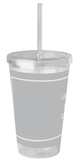upload your own design acrylic tumbler with straw