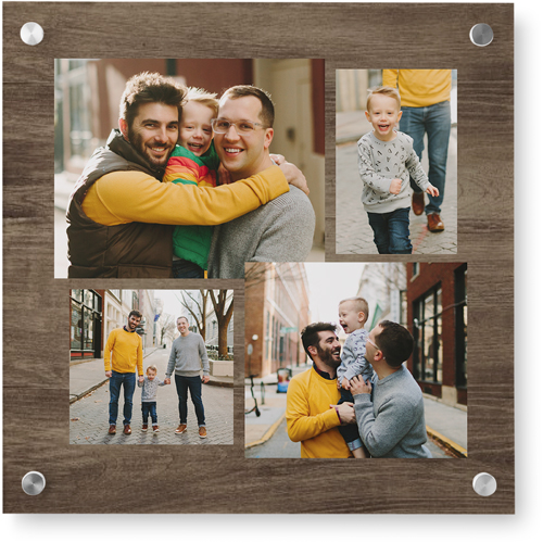 Connect Four Wall Art, Single piece, Acrylic, 16x16, Brown, brown