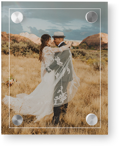 Floating Frame Portrait Wall Art, Single piece, Acrylic, 8x10, White, white