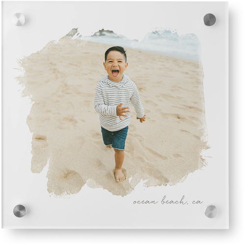 Brushstrokes Portrait Wall Art, Single piece, Acrylic, 12x12, White