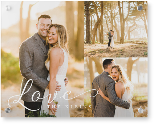 Just Love Trio Wall Art, Single piece, Acrylic, 16x20, White, white