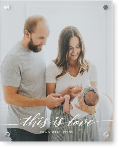 Love Is Portrait Wall Art, Single piece, Acrylic, 16x20, White, white