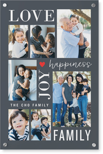 Happiness Is Wall Art, Single piece, Acrylic, 20x30, Gray, gray