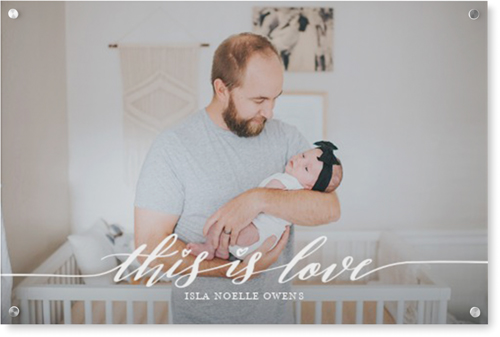 Love Is Wall Art, Single piece, Acrylic, 24x36, White, white