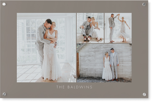 Four Corners Wall Art, Single piece, Acrylic, 24x36, Gray, ash