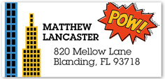 superhero address label