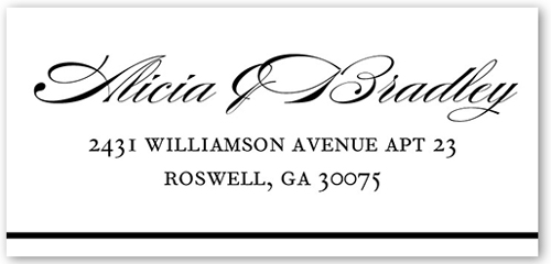 Captivating Elegance Address Label, White, Matte, White
