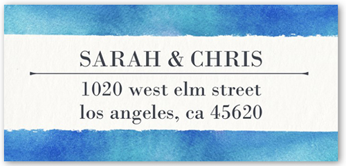 Romantic Wonder Address Label, Blue, Matte