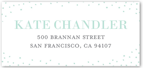 Dreamy Wedding Dress Address Label, White, Matte