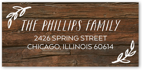 Young Purification Address Label, Brown, Matte, Brown