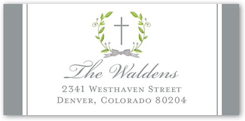 Simple Purification Address Label, Grey, Matte, Silver