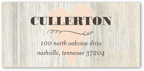 Wooden Affair Address Label, Orange, Address Label, Matte, Orange Sherbet