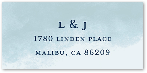 Watercolor Expression Address Label, Blue, Address Label, Matte, Celeste