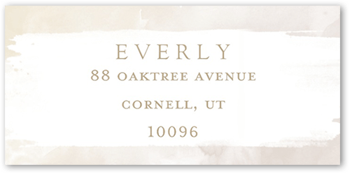 Watercolor Cross Girl Address Label, White, Address Label, Matte, Almond