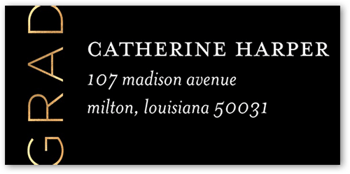 Extended Class Address Label, Black, Address Label, Matte