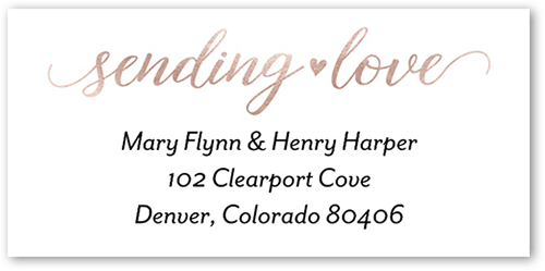 Whimsy Celebration Address Label, Pink, Address Label, Matte, Rose