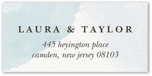 Soft Blush Address Label, Blue, Address Label, Matte