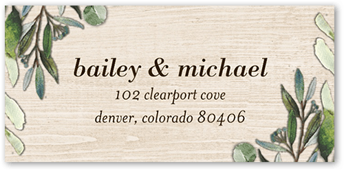 Dark Garden Address Label, Beige, Address Label, Matte, Rye