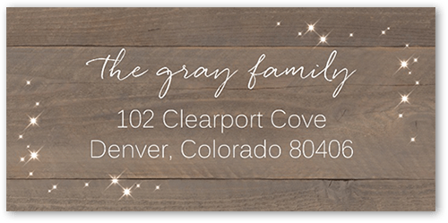 Tree Frames Address Label, Beige, Address Label, Matte, Rye