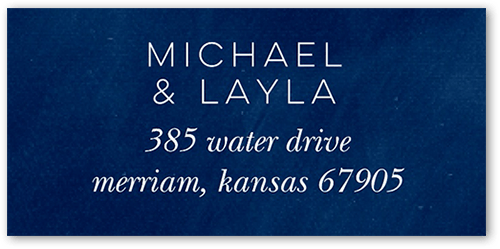 Cloudy Tints Wedding Address Label, Blue, Address Label, Matte