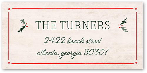 Holly Type Address Label, Beige, Address Label, Matte, Antique White