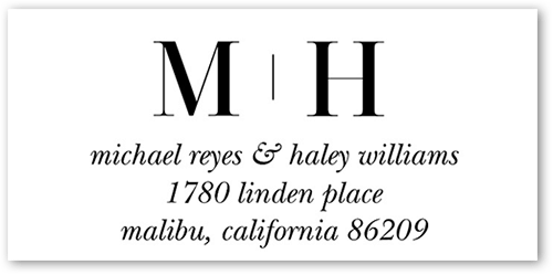 Me Plus You Address Label, White, Address Label, Matte, White