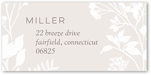 Graceful Corners Address Label, White, Address Label, Matte, White