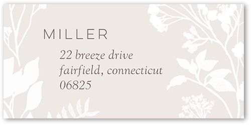 Graceful Corners Address Label, White, Address Label, Matte