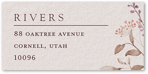 Blissful Bloom Address Label, Pink, Address Label, Matte, Blush