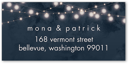 Winsome Wanderlust Address Label, Blue, Address Label, Matte