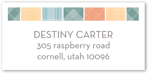 Blocky Tile Address Label, White, Address Label, Matte