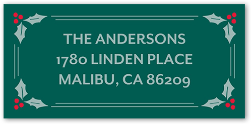 Modern Evergreen Address Label, Green, Address Label, Matte