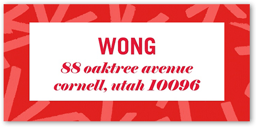 Editable Fun Address Label, Red, Address Label, Matte