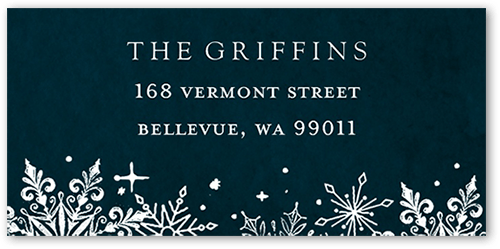 Snowflake Bash Address Label, Blue, Address Label, Matte, Midnight