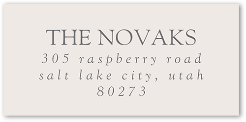 Editable Merriest Sentiment Address Label, Beige, Address Label, Matte, Beige