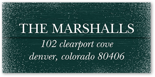 Snowy Winter Address Label, Green, Address Label, Matte, Seaweed