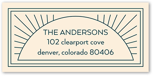 Antique Art Deco Address Label
