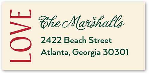 Very Merry Time Address Label, Beige, Address Label, Matte, Antique White