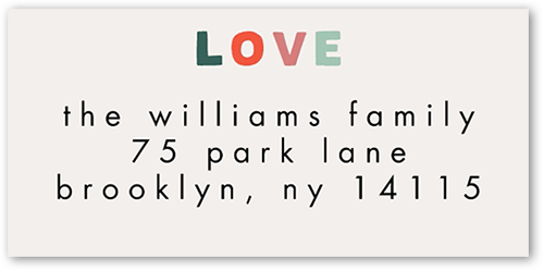 Multicolor Merry Address Label, Blue, Address Label, Matte, Lake