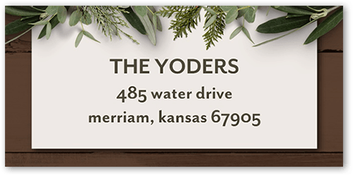 Pin Up Address Label, Brown, Address Label, Matte