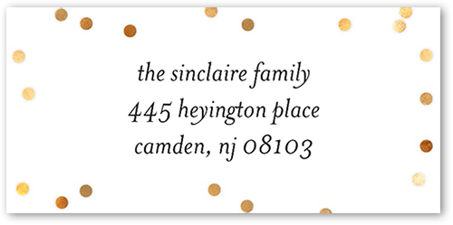 Modern Polka Dot Address Label, White, Address Label, Matte