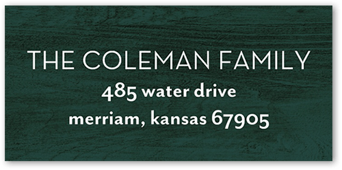 Rustic Festive Moments Address Label, Green, Address Label, Matte, Green