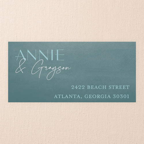 Modern Grace Wedding Address Label, Green, Address Label, Matte, Leafy