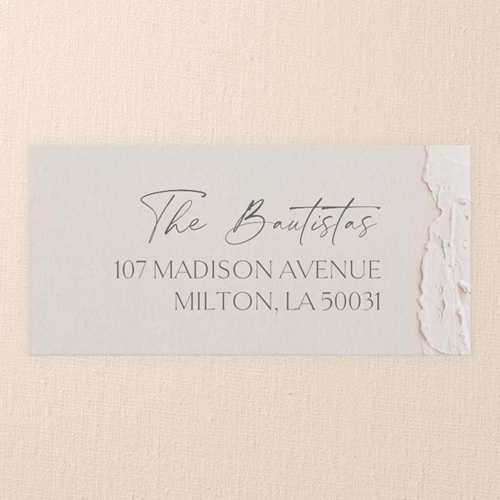 Torn Textures Wedding Address Label, Beige, Address Label, Matte