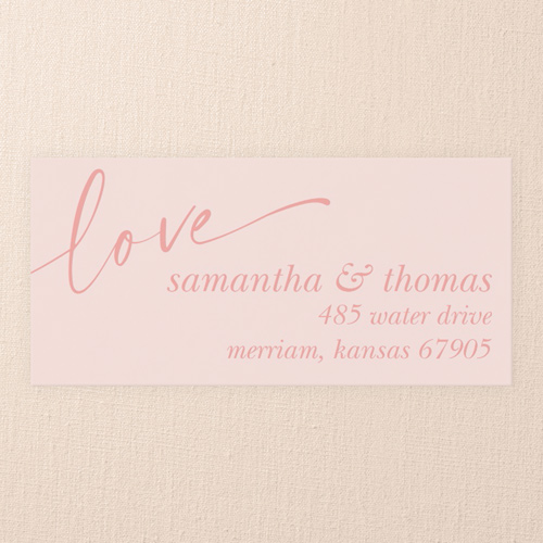 Blissful Framing Wedding Address Label, Pink, Address Label, Matte, Blush Pink