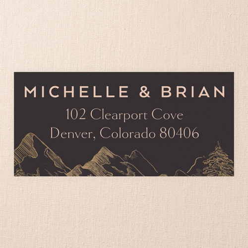 Alpine Affection Wedding Address Label, Gray, Address Label, Matte